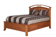 702 Crescent Panel Bed shown with #001 Drawer Unit