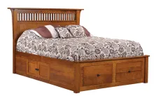 803 Empire Mission Bed Shown With #004 Drawer Unit