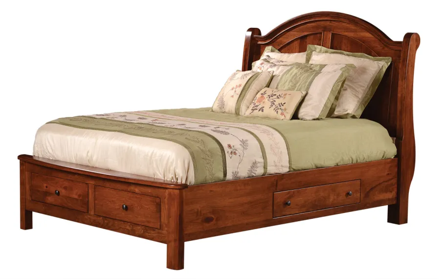 900 Meridian Sleigh Bed with Meridian footboard